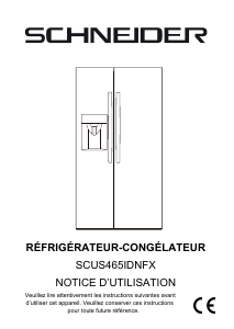 Mode d’emploi Schneider SCUS465IDNFX Réfrigérateur combiné