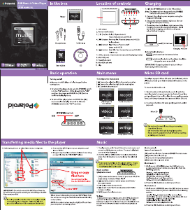 Handleiding Polaroid PMP110-4 Mp3 speler