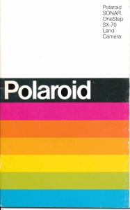 Manual Polaroid SX 70 OneStep Sonar Camera
