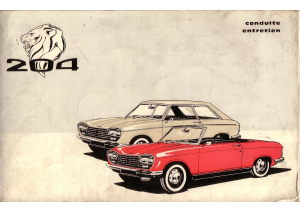 Mode d’emploi Peugeot 204 (1967)