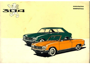 Mode d’emploi Peugeot 304 (1970)