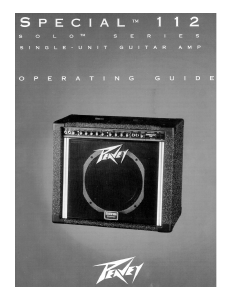 Manual de uso Peavey Special 112 Amplificador de guitarra