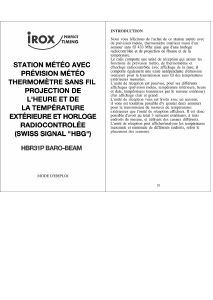 Mode d’emploi Irox HBR31P Baro-Beam Station météo
