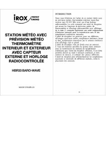 Mode d’emploi Irox HBR33 Baro-Wave Station météo