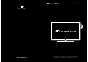 Mode d’emploi Continental Edison CETVLCD22SDV2 Téléviseur LCD