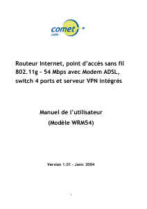 Mode d’emploi Comet Labs WRM54 Routeur