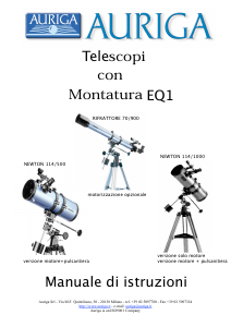 Manuale Auriga Rifrattore 70/900 EQ1 Telescopio