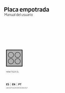 Manual de uso BEKO HIAW 75225 SL Placa