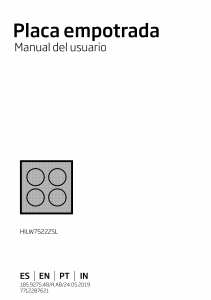 Manual de uso BEKO HILW 75222 SL Placa