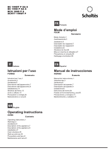 Mode d’emploi Scholtès BCG 199D P S Four