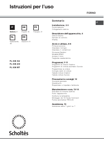 Manuale Scholtès FL 836 AN Forno