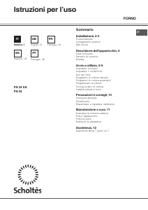 Manual Scholtès FN 34 XA Forno