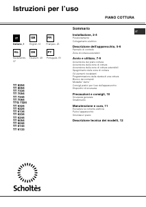 Handleiding Scholtès TT 6224 Kookplaat