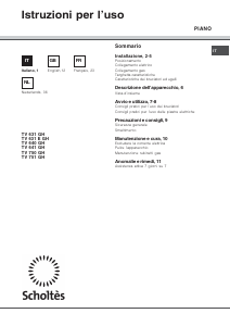 Manuale Scholtès TV 641 GH Piano cottura