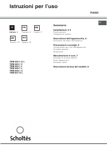 Manual de uso Scholtès TRM 631 O L Placa