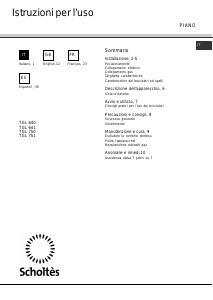 Manual de uso Scholtès TGL 641 Placa