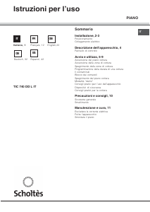 Manual de uso Scholtès TIC 740 DD L IT Placa