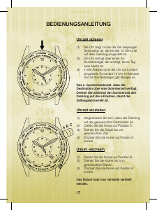 Bedienungsanleitung Vogard Worldtimer Armbanduhr