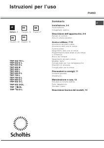 Manual de uso Scholtès TRP 742 D L Placa