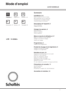 Manuale Scholtès LPE 14-308 IX A Lavastoviglie