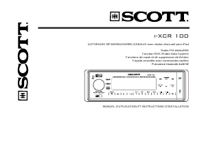 Mode d’emploi Scott I-XCR 100 Autoradio