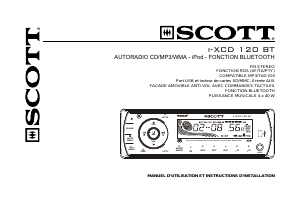 Mode d’emploi Scott I-XCD 120 BT Autoradio