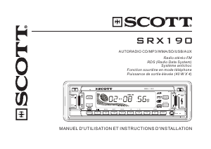 Mode d’emploi Scott SRX 190 Autoradio