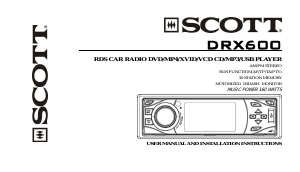 Manual Scott DRX 600 Car Radio