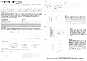 Instrukcja Arkas DL-S 64CZ Uchwyt ścienny