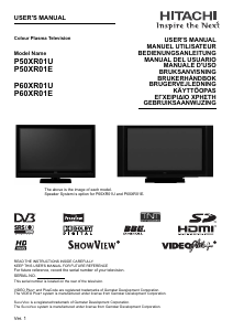 Handleiding Hitachi P60XR01U Plasma televisie