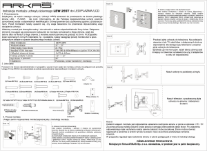 Instrukcja Arkas LEW 255T Uchwyt ścienny