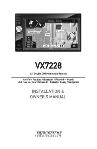 Manual Jensen VX7228 Car Radio