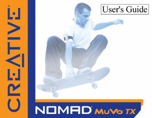 Handleiding Creative MuVo TX Nomad Mp3 speler