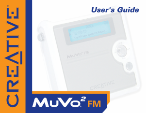 Handleiding Creative MuVo 2 FM Mp3 speler