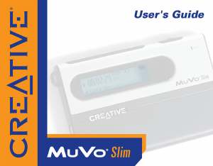 Manual Creative MuVo Slim Mp3 Player