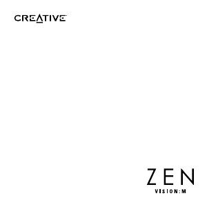 Manual Creative ZEN Vision M Mp3 Player