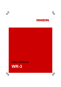 Manual Sangean WR-3 Stereo-set