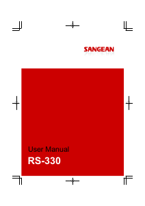 Manual de uso Sangean RS-330 Radiodespertador