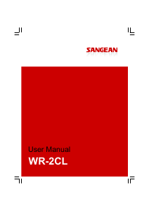 Manual de uso Sangean WR-2CL Radio