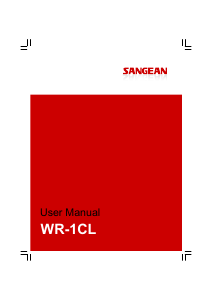 Manual de uso Sangean WR-1CL Radio