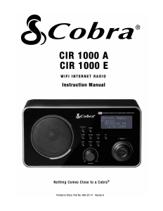Manual Cobra CIR1000E Radio