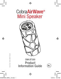 Manual Cobra CWA BT300 AirWave Mini Speaker