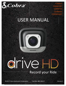 Handleiding Cobra CDR895D Drive HD Actiecamera