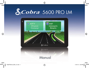 Manual Cobra 5600 Pro LM Car Navigation