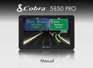 Manual Cobra 5850 Pro Car Navigation