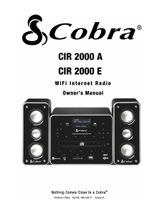 Manual Cobra CIR2000E Stereo-set