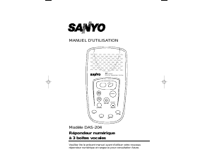 Mode d’emploi Sanyo DAS-204 Répondeur téléphonique