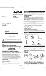 Mode d’emploi Sanyo CLT-9926W Téléphone sans fil