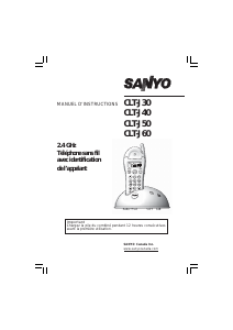 Mode d’emploi Sanyo CLT-J50 Téléphone sans fil