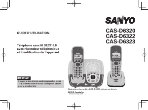 Mode d’emploi Sanyo CAS-D6322 Téléphone sans fil